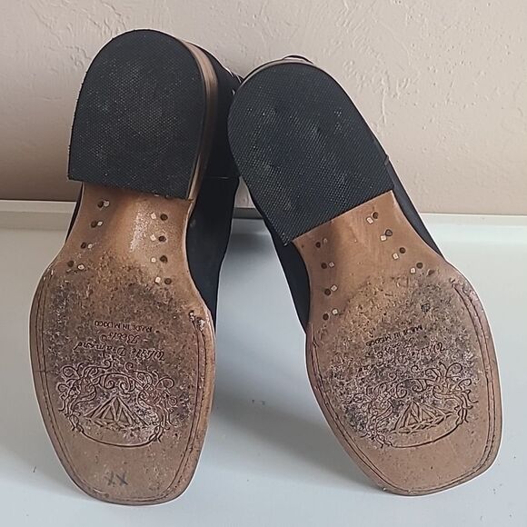 White Diamond Black Nubuck Leather White Flowers Square Toe Rodeo Boot Size 6.5 - Picture 11 of 16